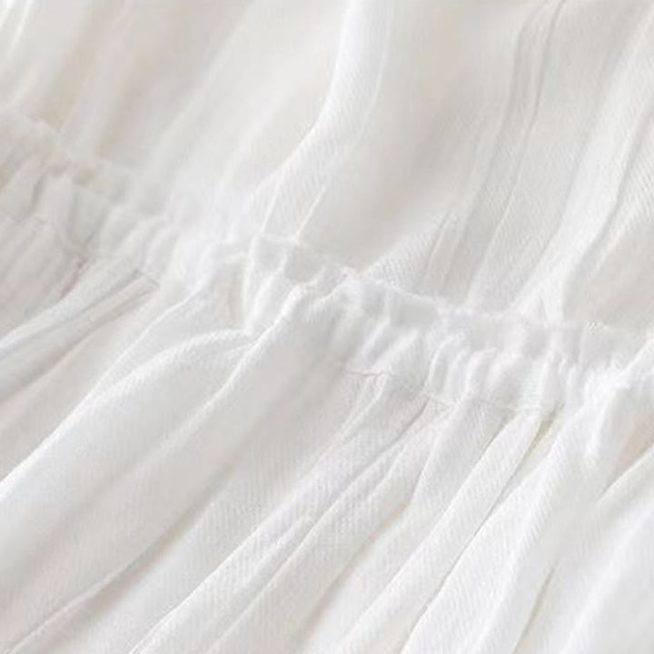 Abito midi casual in acrilico senza maniche con coulisse in vita, fatto a mano, stile Buddha Stones , con tasche - image 12