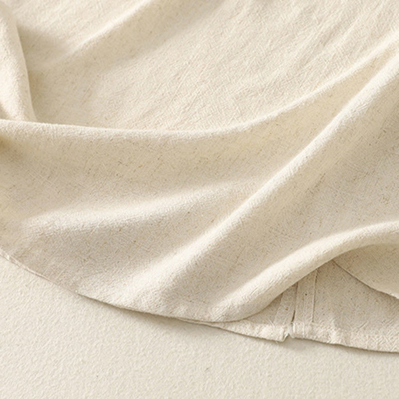 Abito midi in poliestere senza maniche con tasche, cuciture casual colorate e bottoni fatti a mano, Buddha Stones - image 12