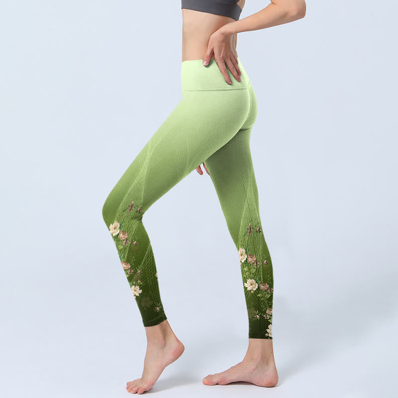 Leggings da palestra con stampa Buddha Stones Rose Lines Pattern, pantaloni da yoga da donna - image 2