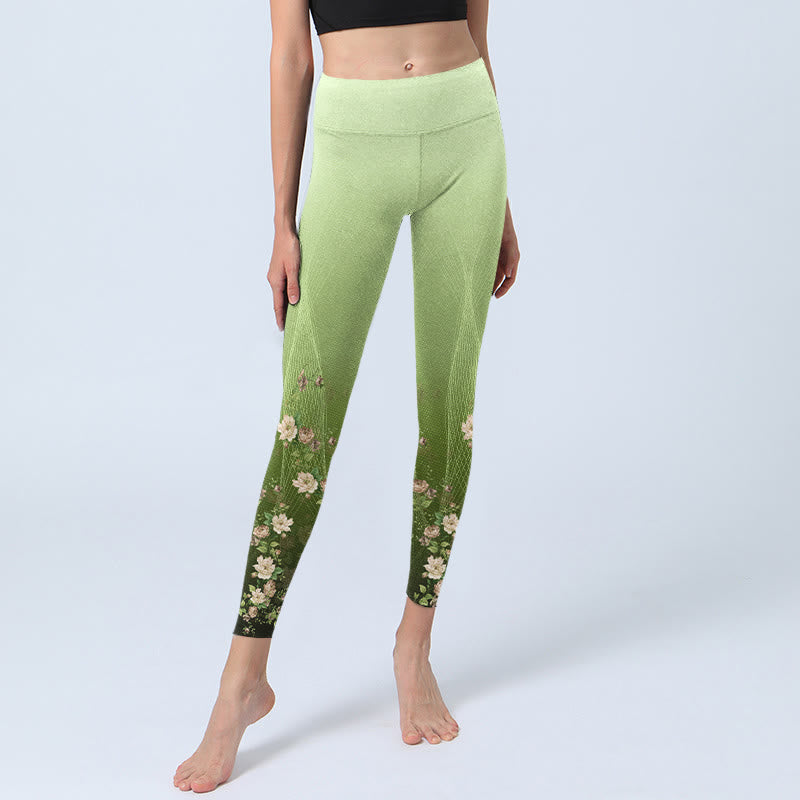 Leggings da palestra con stampa Buddha Stones Rose Lines Pattern, pantaloni da yoga da donna - image 6