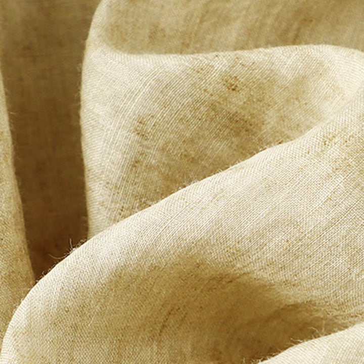 Abito midi estivo casual con colletto alla coreana e maniche a tre quarti, ricamato Buddha Stones. - image 12