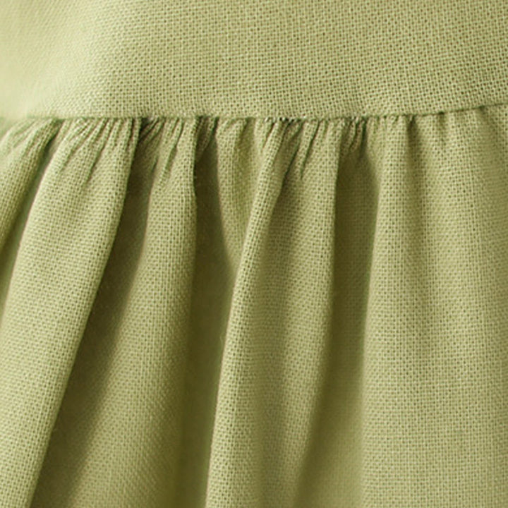 Abito midi cardigan in acrilico con maniche a tre quarti, casual estivo, con bottoni semplici e colletto alto, con tasche, Buddha Stones - image 9