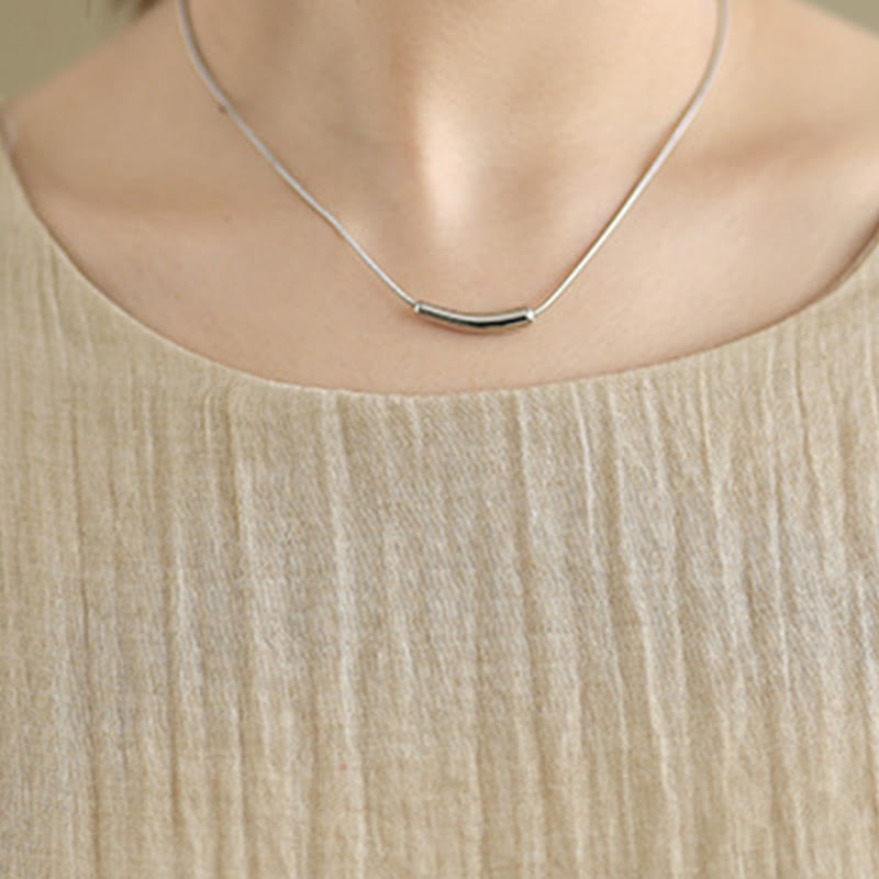 Abito midi a doppio strato in misto cotone e lino, estivo, casual, con scollo a giro e maniche corte, modello Buddha Stones - image 7