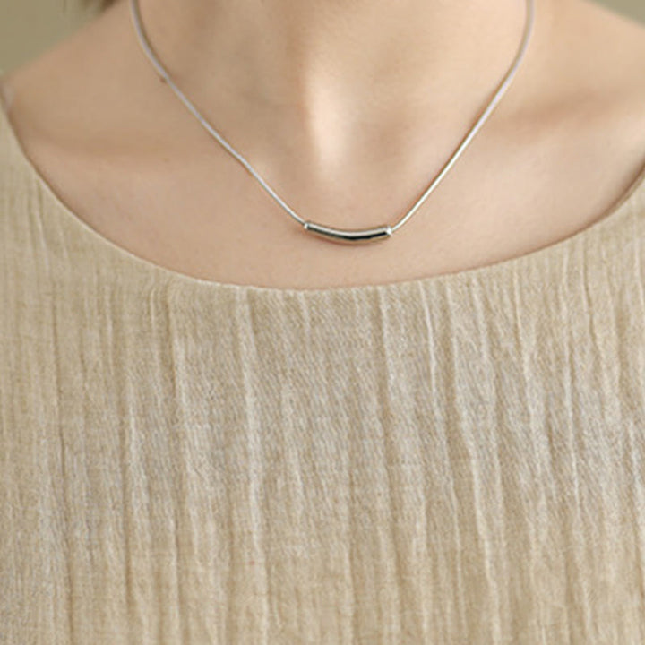 Abito midi a doppio strato in misto cotone e lino, estivo, casual, con scollo a giro e maniche corte, modello Buddha Stones - image 7