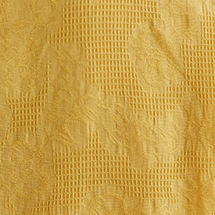 Camicia da donna in cotone e lino con colletto a punta, manica a tre quarti, ricamo estivo con Buddha Stones e fiori - image 20