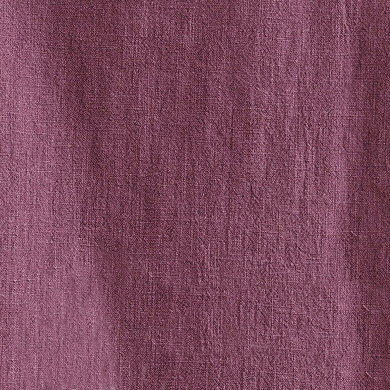 Camicia da donna in cotone e lino a mezza manica con colletto rialzato, motivo Buddha Stones, semplice motivo cinese con bottoni a rana - image 14