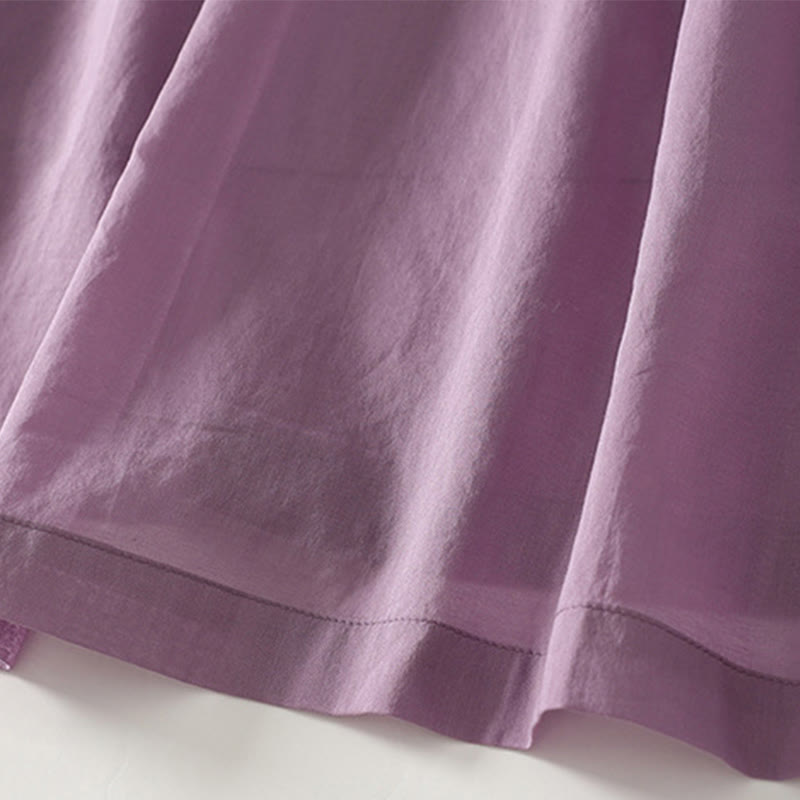 Abito midi in cotone senza maniche con tasche e motivo a fisarmonica in tinta unita Buddha Stones - image 9