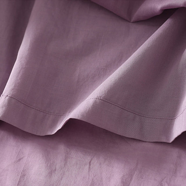 Abito midi in cotone senza maniche con tasche e motivo a fisarmonica in tinta unita Buddha Stones - image 8