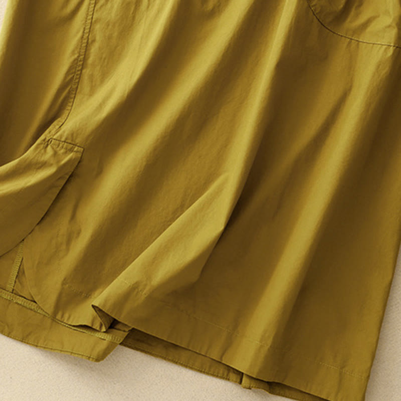 Abito midi estivo con scollo rotondo semplice e maniche corte, con tasche, motivo Buddha Stones - image 23