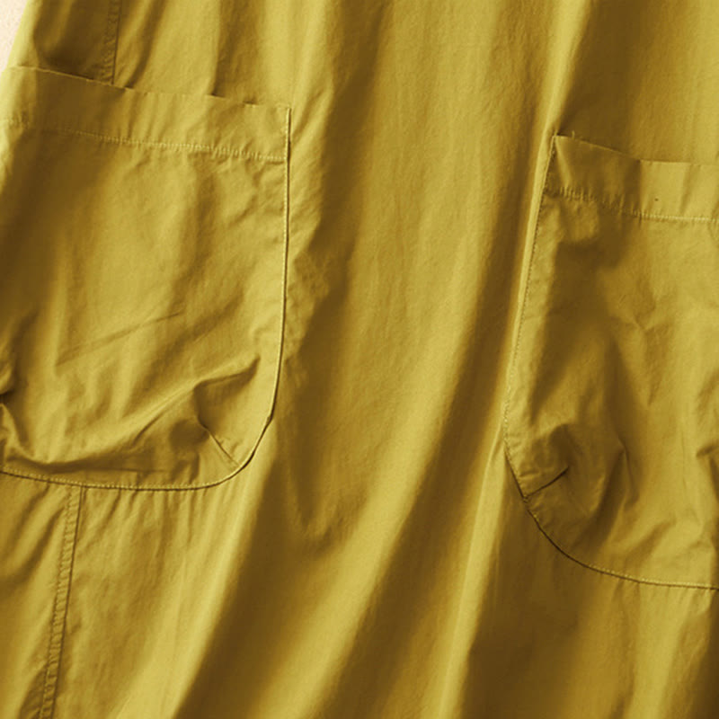 Abito midi estivo con scollo rotondo semplice e maniche corte, con tasche, motivo Buddha Stones - image 18