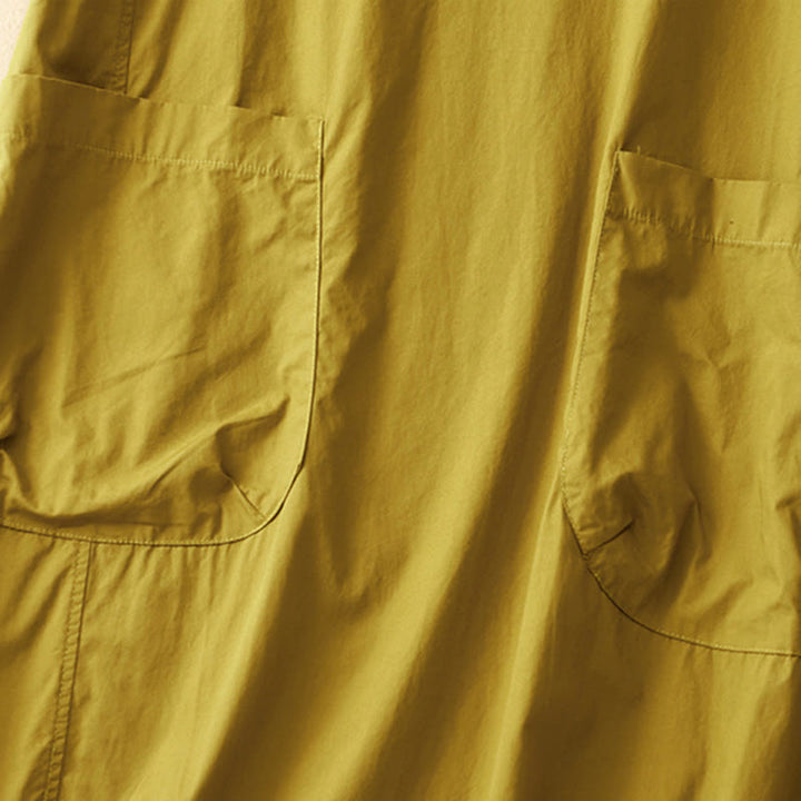 Abito midi estivo con scollo rotondo semplice e maniche corte, con tasche, motivo Buddha Stones - image 18