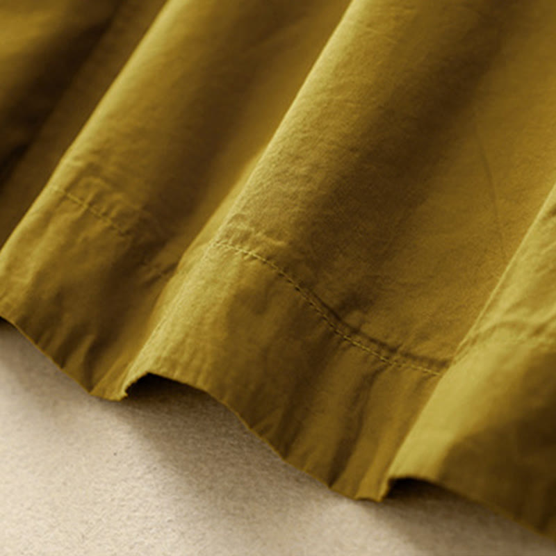 Abito midi estivo con scollo rotondo semplice e maniche corte, con tasche, motivo Buddha Stones - image 22