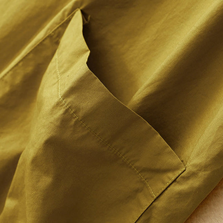 Abito midi estivo con scollo rotondo semplice e maniche corte, con tasche, motivo Buddha Stones - image 20