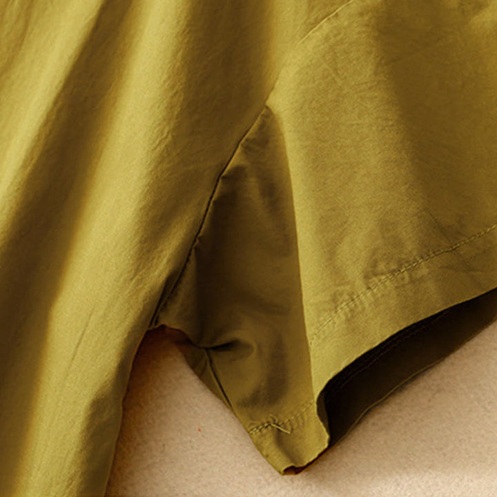 Abito midi estivo con scollo rotondo semplice e maniche corte, con tasche, motivo Buddha Stones - image 19