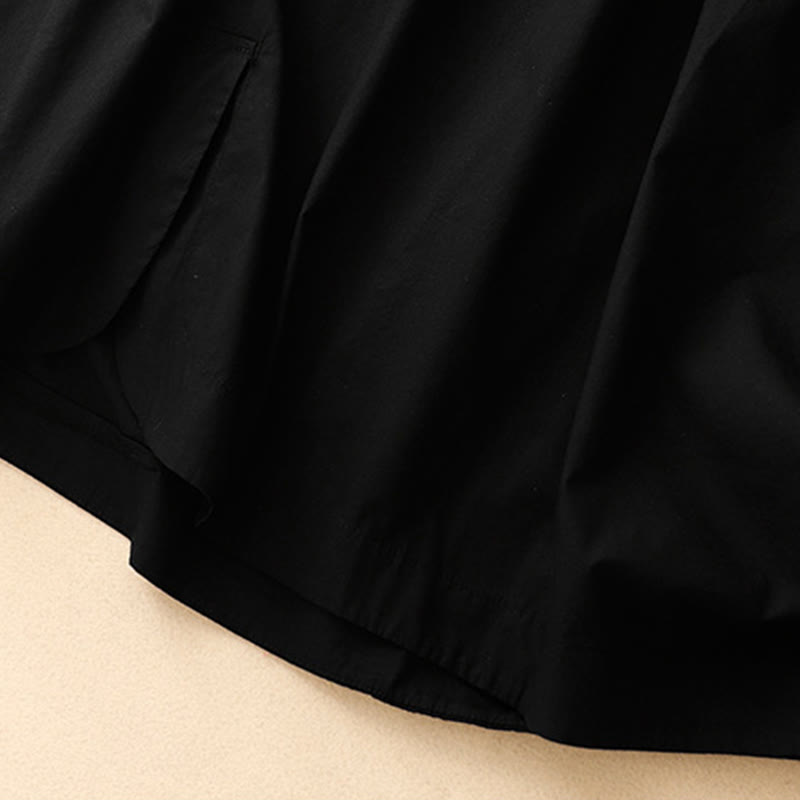 Abito midi estivo con scollo rotondo semplice e maniche corte, con tasche, motivo Buddha Stones - image 14