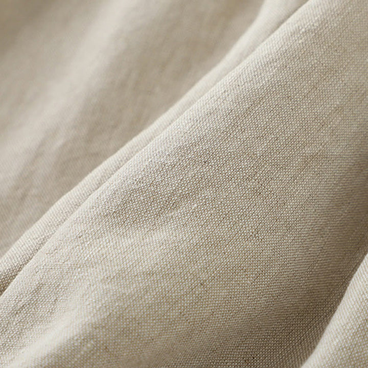 Abito midi senza maniche, casual, quotidiano, in tinta unita, con scollo a V e bottoni semplici, motivo Buddha Stones - image 7