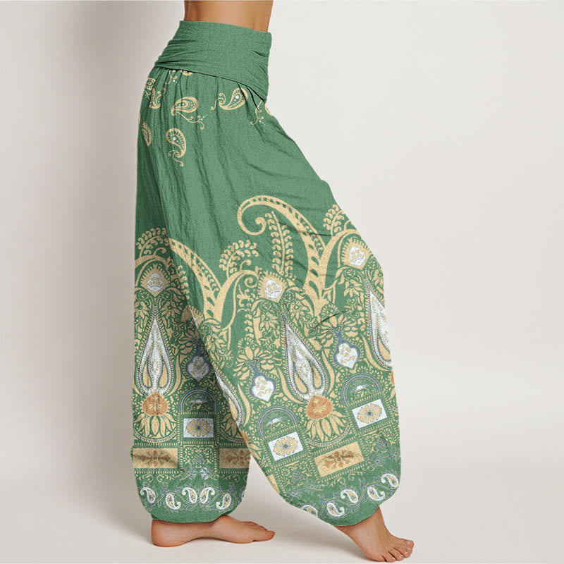 Pantaloni harem da donna con elastico in vita e motivo floreale Paisley Buddha Stones - image 7