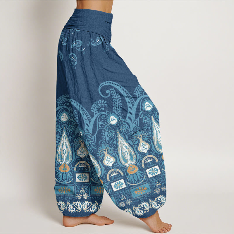 Pantaloni harem da donna con elastico in vita e motivo floreale Paisley Buddha Stones - image 10