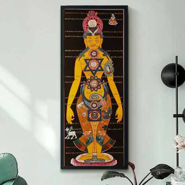 Buddha Stones, pittura tibetana Thangka, decorazione fatta a mano (stile casuale)
