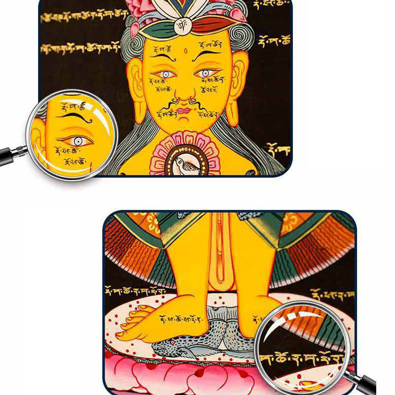 Buddha Stones, pittura tibetana Thangka, decorazione fatta a mano (stile casuale)