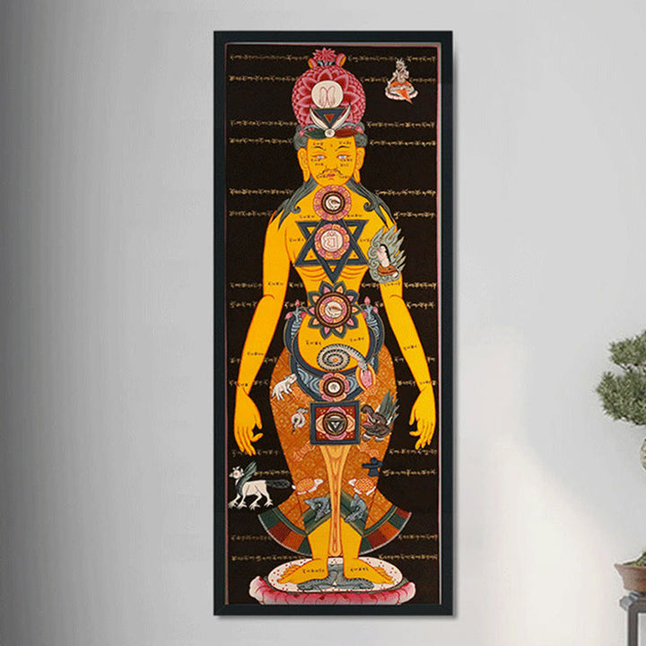 Buddha Stones, pittura tibetana Thangka, decorazione fatta a mano (stile casuale)