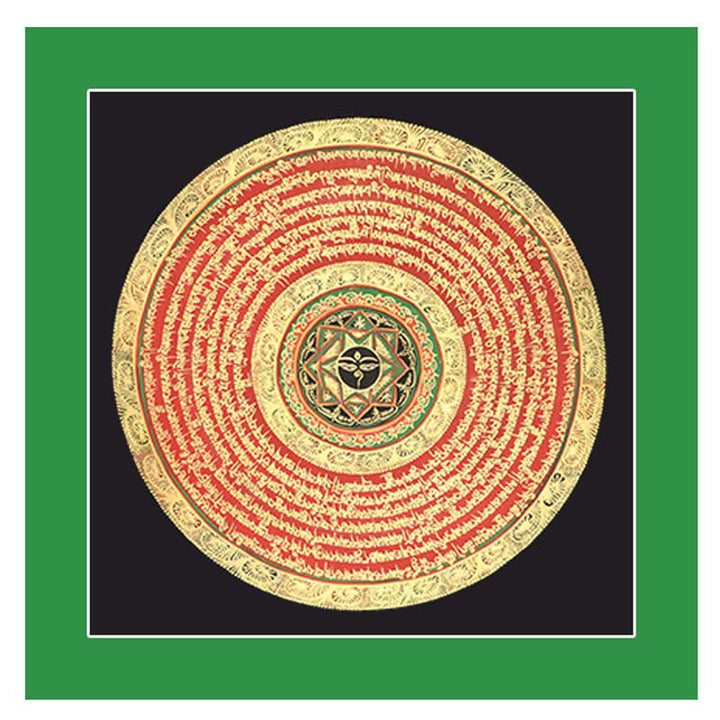 Buddha Stones, pittura tibetana Thangka, sei parole vere, scrittura, decorazione fatta a mano, scatola cieca (stile casuale)