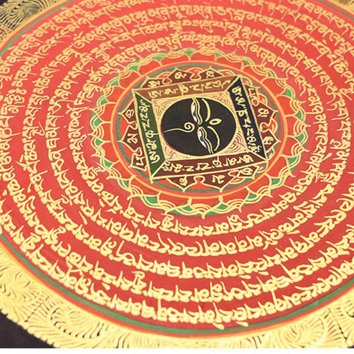 Buddha Stones, pittura tibetana Thangka, sei parole vere, scrittura, decorazione fatta a mano, scatola cieca (stile casuale)