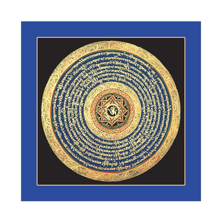 Buddha Stones, pittura tibetana Thangka, sei parole vere, scrittura, decorazione fatta a mano, scatola cieca (stile casuale)