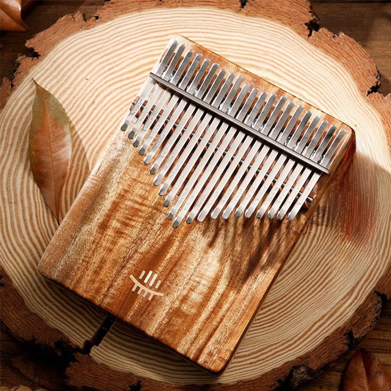 Buddha Stones Kalimba 21 tasti pianoforte a pollice in acacia e acero, legno di sapele, pianoforte portatile per dita