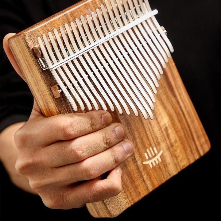 Buddha Stones Kalimba 21 tasti pianoforte a pollice in acacia e acero, legno di sapele, pianoforte portatile per dita