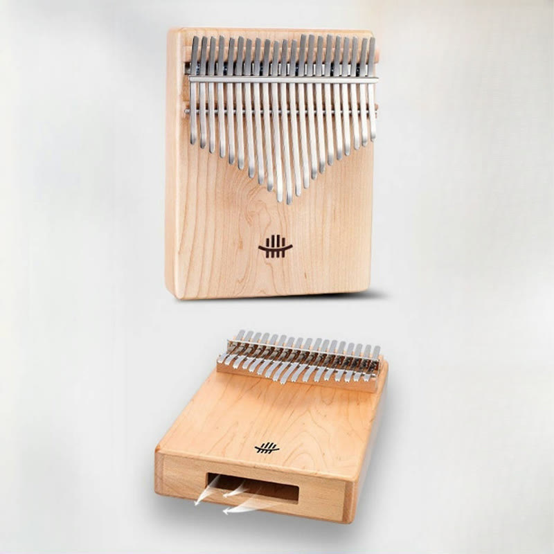 Buddha Stones Kalimba 21 tasti pianoforte a pollice in acacia e acero, legno di sapele, pianoforte portatile per dita