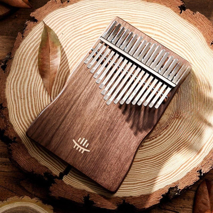 Buddha Stones Kalimba 17 tasti pianoforte a pollice in acero, acacia, legno di sapele, pianoforte portatile per dita