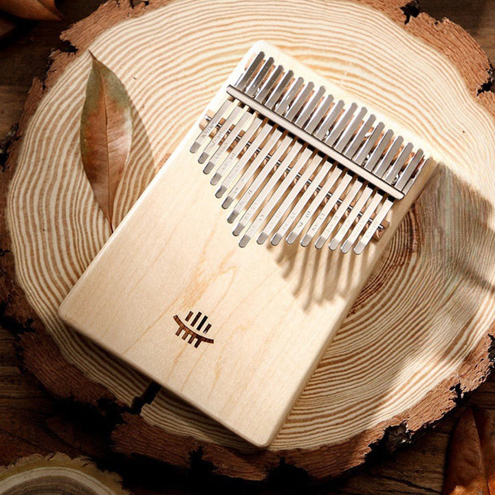 Buddha Stones Kalimba 17 tasti pianoforte a pollice in acero, acacia, legno di sapele, pianoforte portatile per dita