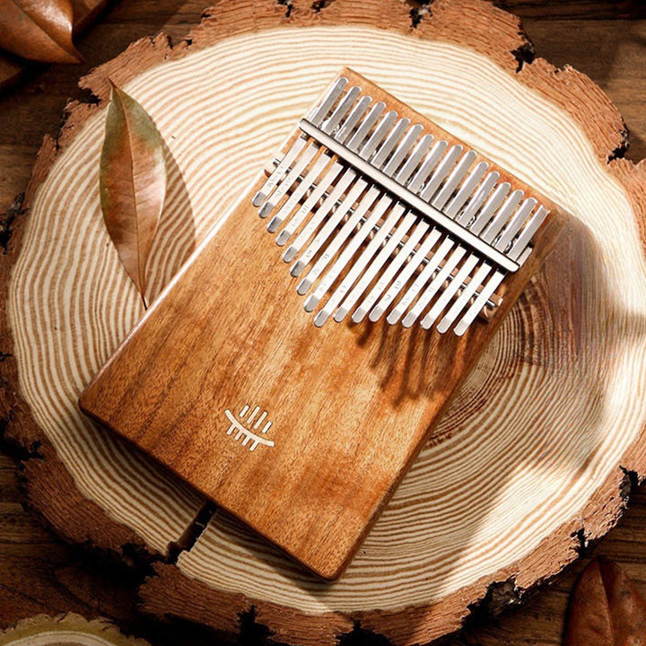 Buddha Stones Kalimba 17 tasti pianoforte a pollice in acero, acacia, legno di sapele, pianoforte portatile per dita