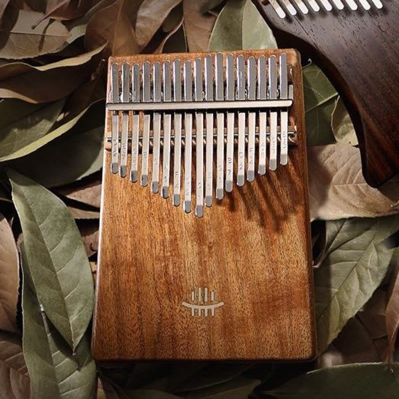Buddha Stones Kalimba 17 tasti pianoforte a pollice in acero, acacia, legno di sapele, pianoforte portatile per dita