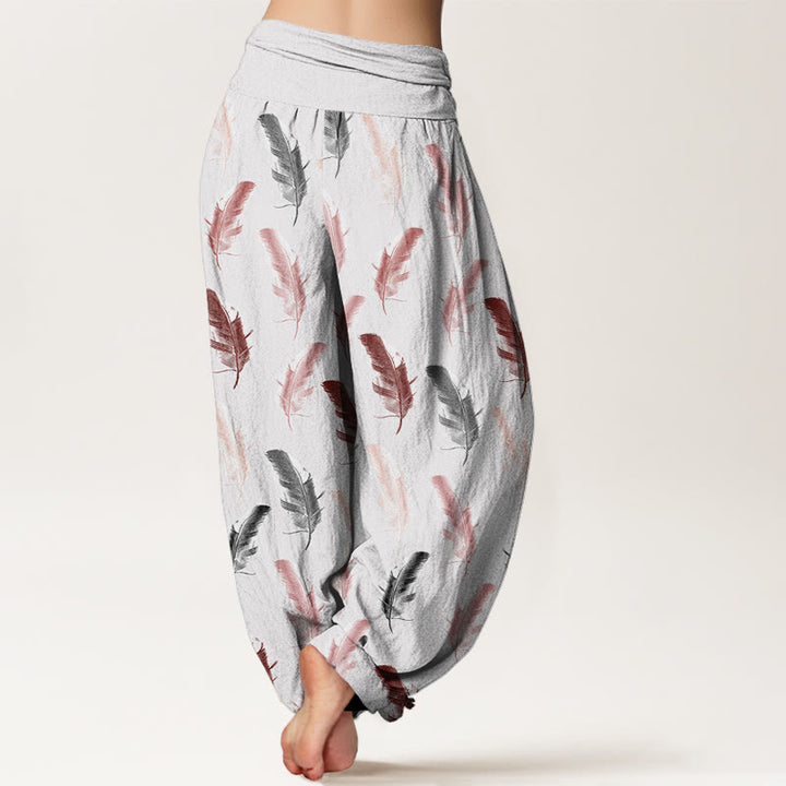 Pantaloni harem da donna con elastico in vita, motivo a Buddha Stones , casual - image 2