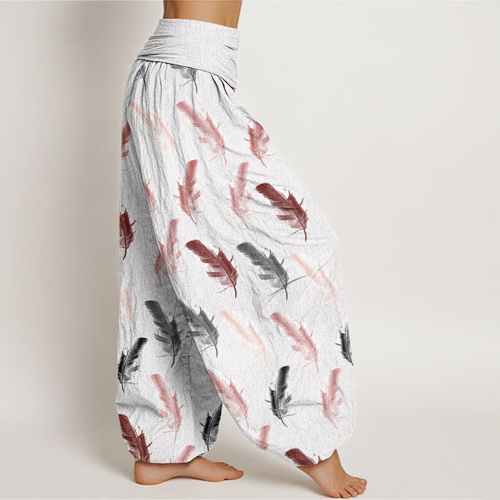 Pantaloni harem da donna con elastico in vita, motivo a Buddha Stones , casual - image 3