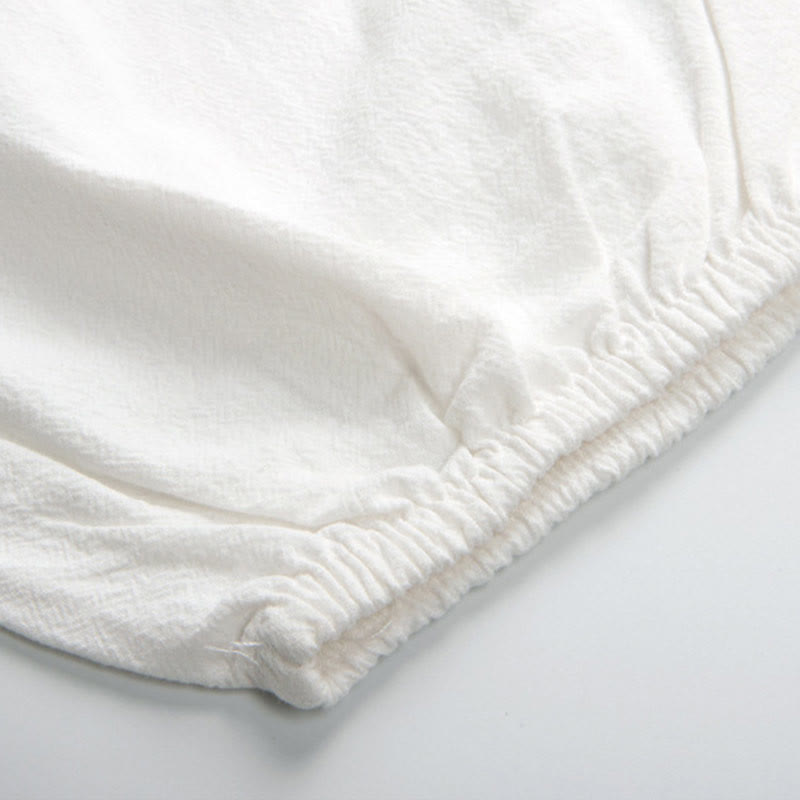 Pantaloni da pratica Tai Chi Qigong unisex con elastico in vita, tinta unita, estivi, con tasche , Buddha Stones - image 6