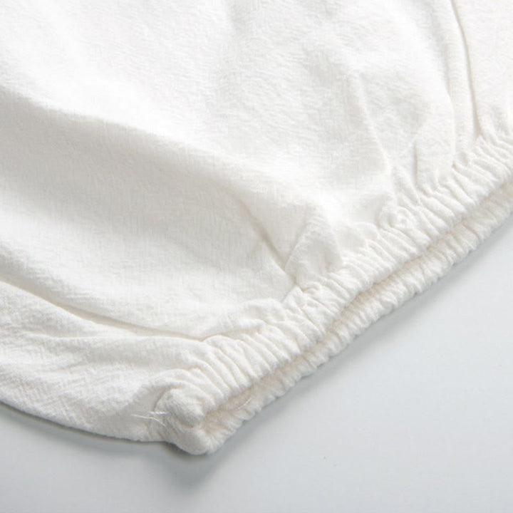 Pantaloni da pratica Tai Chi Qigong unisex con elastico in vita, tinta unita, estivi, con tasche , Buddha Stones - image 6