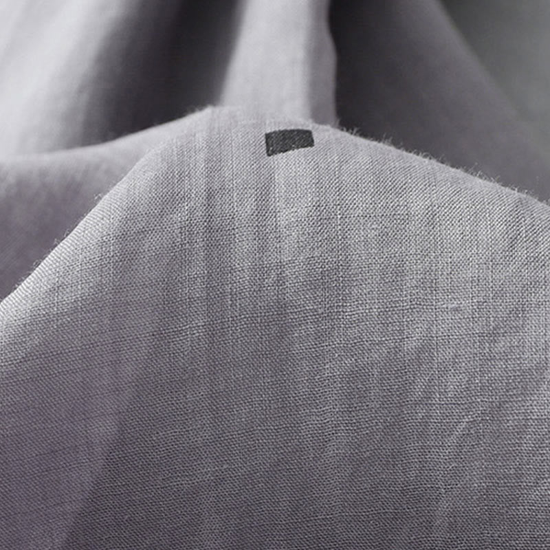 Pantaloni a gamba larga da donna in lino e cotone con tasche, modello Buddha Stones, casual, estivi, a pois - image 6