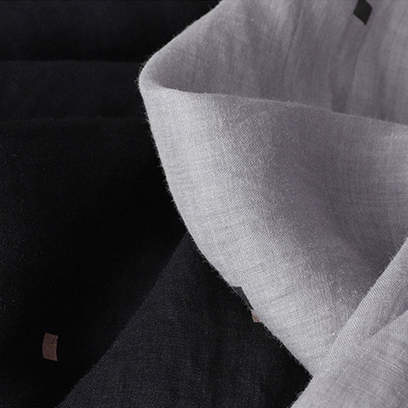 Pantaloni a gamba larga da donna in lino e cotone con tasche, modello Buddha Stones, casual, estivi, a pois - image 16