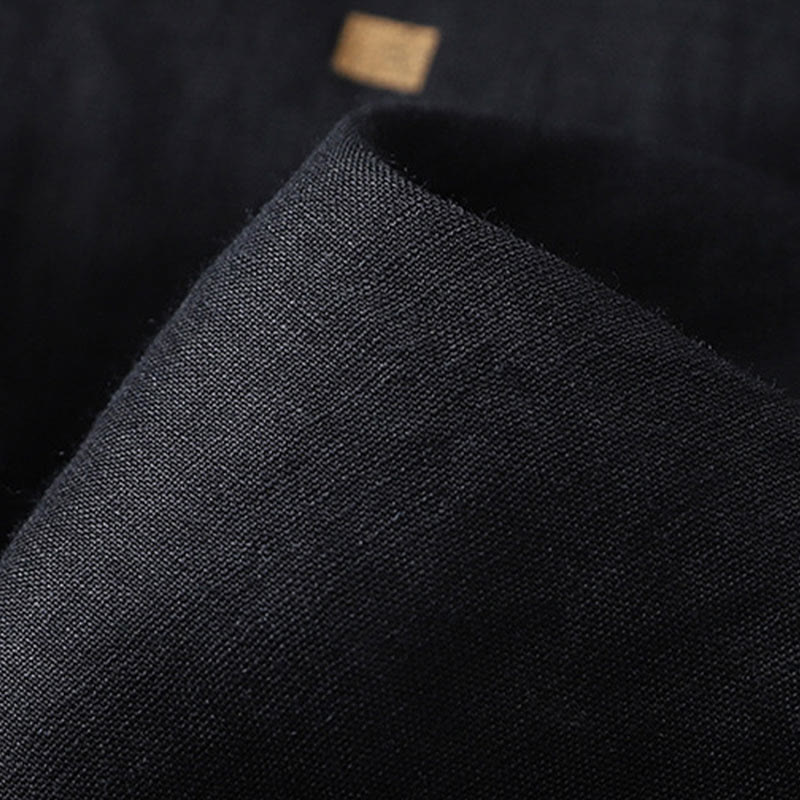 Pantaloni a gamba larga da donna in lino e cotone con tasche, modello Buddha Stones, casual, estivi, a pois - image 12