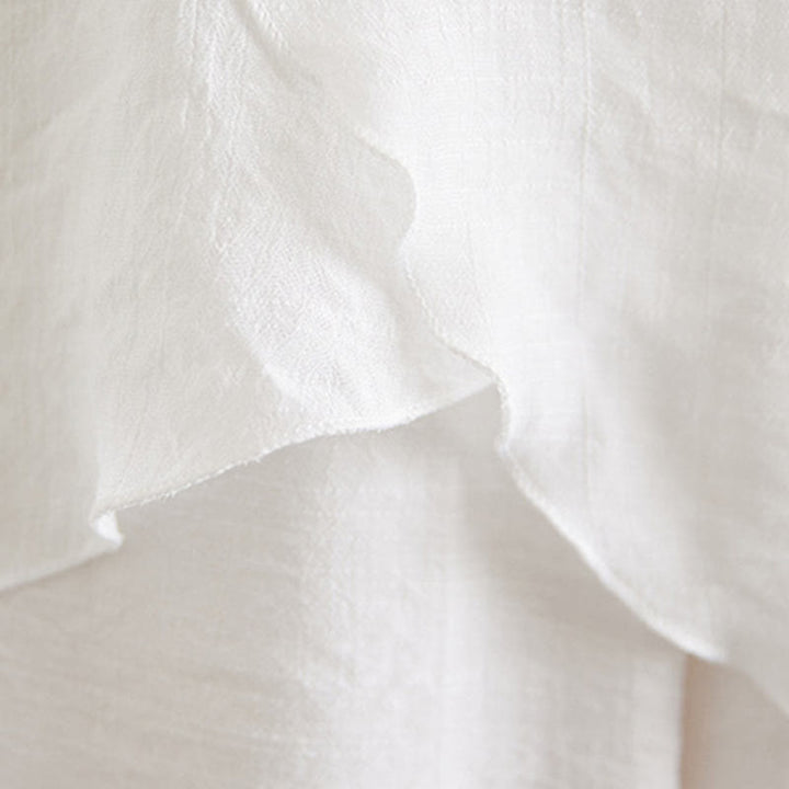 Set di 2 pezzi Buddha Stones, beige, con bottoni cinesi a forma di rana, camicia a maniche lunghe, pantaloni, meditazione, zen, Tai Chi, abbigliamento in cotone e lino, da donna - image 12