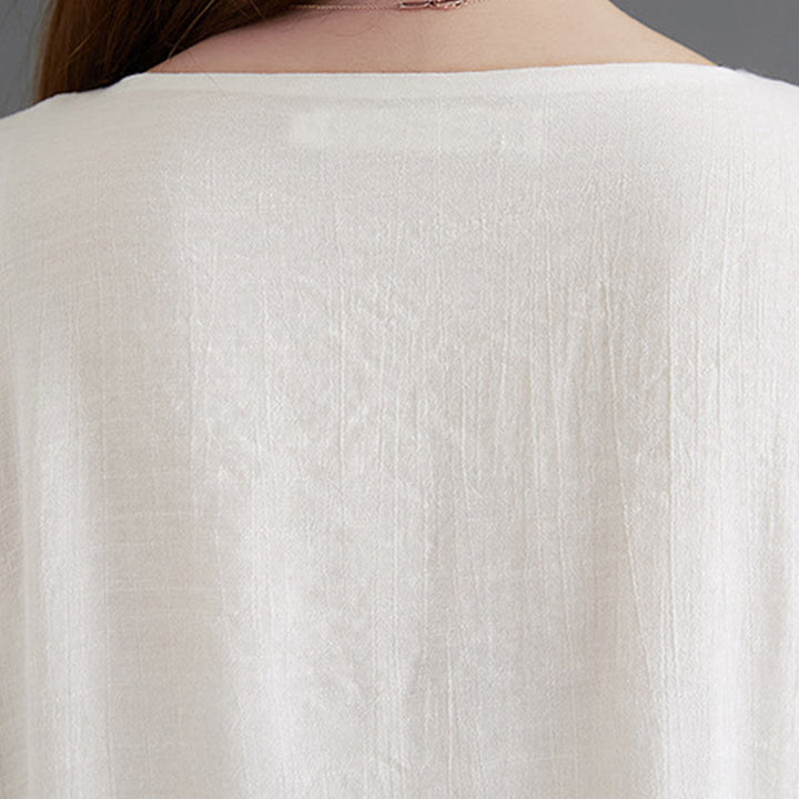 Set di 2 pezzi Buddha Stones, beige, con bottoni cinesi a forma di rana, camicia a maniche lunghe, pantaloni, meditazione, zen, Tai Chi, abbigliamento in cotone e lino, da donna - image 10