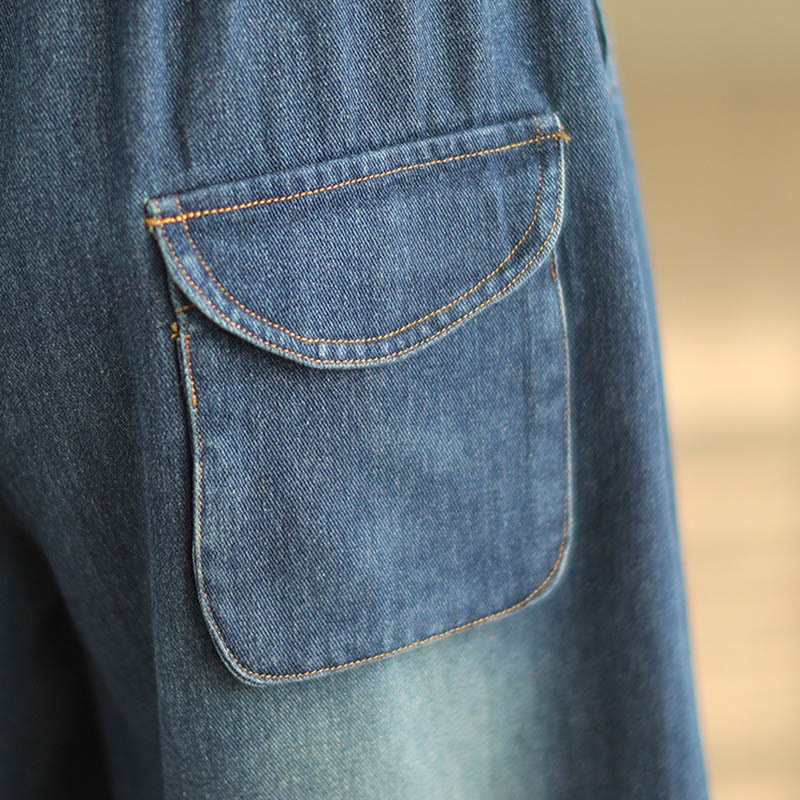 Pantaloni harem da donna in cotone con coulisse, casual, ardesia scura, tinta unita, Buddha Stones, con tasche - image 8