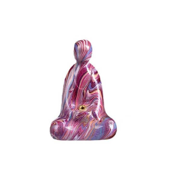 Buddha Stones Mini Buddha senza forma Legno di ebano laccato Artigianato Porta incenso Decorazione della pace