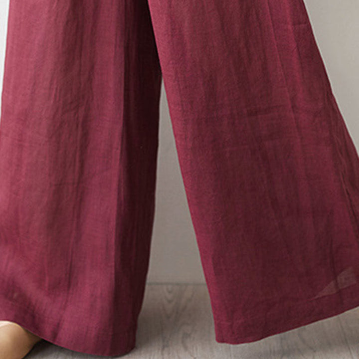 Set da donna casual Buddha Stones, 2 pezzi, semplice, con maniche a tre quarti, colletto obliquo, camicia, pantaloni larghi con tasche, abbigliamento da meditazione Zen Tai Chi - image 13