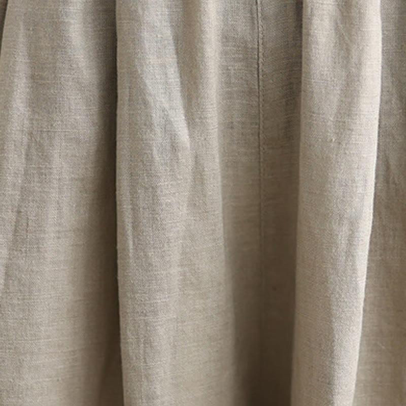 Pantaloni da donna in cotone a gamba larga con tasche, Buddha Stones, modello estivo, tinta unita, patchwork, design semplice - image 18