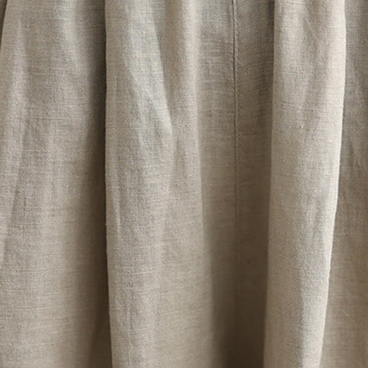 Pantaloni da donna in cotone a gamba larga con tasche, Buddha Stones, modello estivo, tinta unita, patchwork, design semplice - image 18