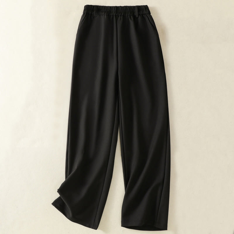 Pantaloni da donna in cotone con coulisse, con elastico in vita e tasche, stile vintage, motivo Buddha Stones - Nero - US8-10, UK/AU12-14, EU40-42 (2XL) - image 8
